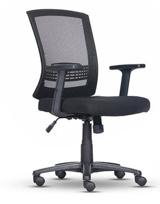 Yulukia 200067 Bürostuhl, Lordosenstütze mit höhenverstellbarer Sitzhöhe und Armlehne