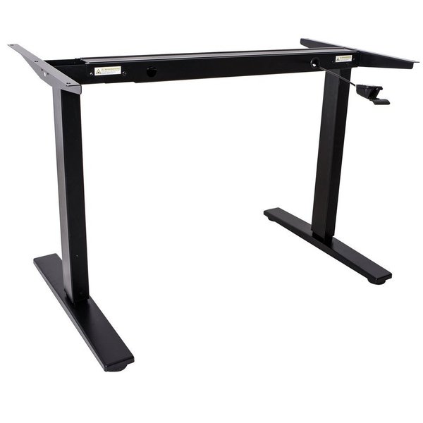 Yulukia 100003B Height-adjustable table frame with gas spring system office table work station,black