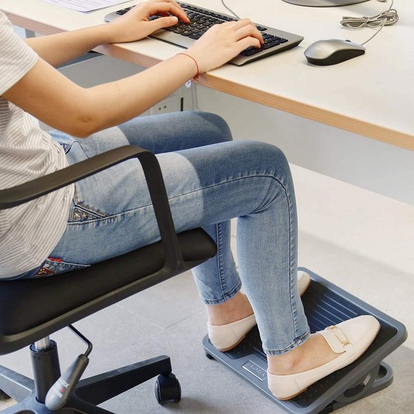 YULUKIA210012 ERGONOMIC Fußstütze Verstellbar Fußauflage mit Massagefläche Büro Schreibtisch Fußbank