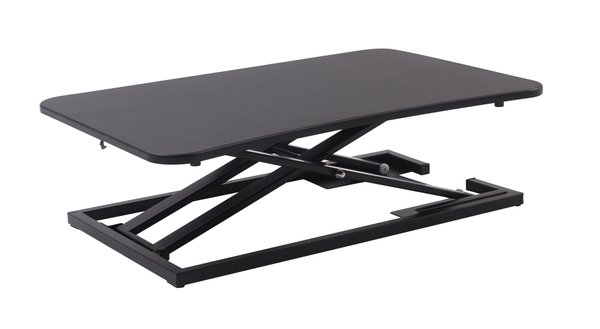 YULUKIA 100038 höhenverstellbarer ergonomischer Sitz-Steh Schreibtischaufsatz, X-Frame
