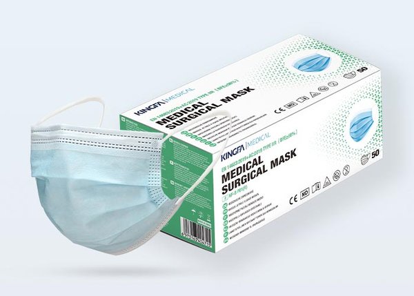 Kingfa Medizinische 3-Layer Maske in Blau Typ II R KF-B P01(R) 50 Stück