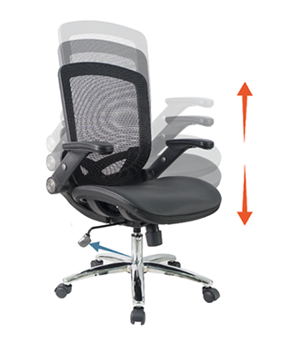 YULUKIA 200001 ergonomischer, höhenverstellbarer Bürostuhl mit Atmungsaktivem Netzsitz und -rücken